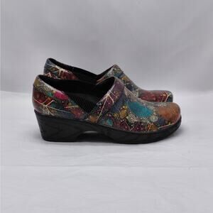Klogs Womens Clogs Size 6 Multi Comfort Work Artsy Slip Resistant Nurse Shoes
